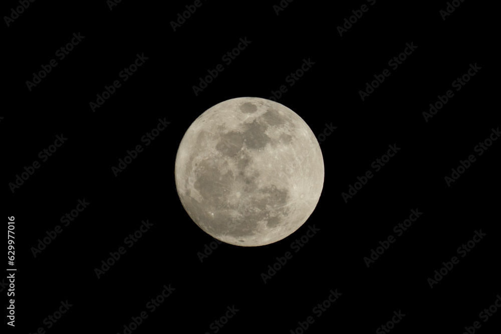 Supermoon. Full moon. A huge moon. Close-up of the moon. The moon in the sky Supermoon. Full moon. A huge moon. Close-up of the moon. The moon in the sky