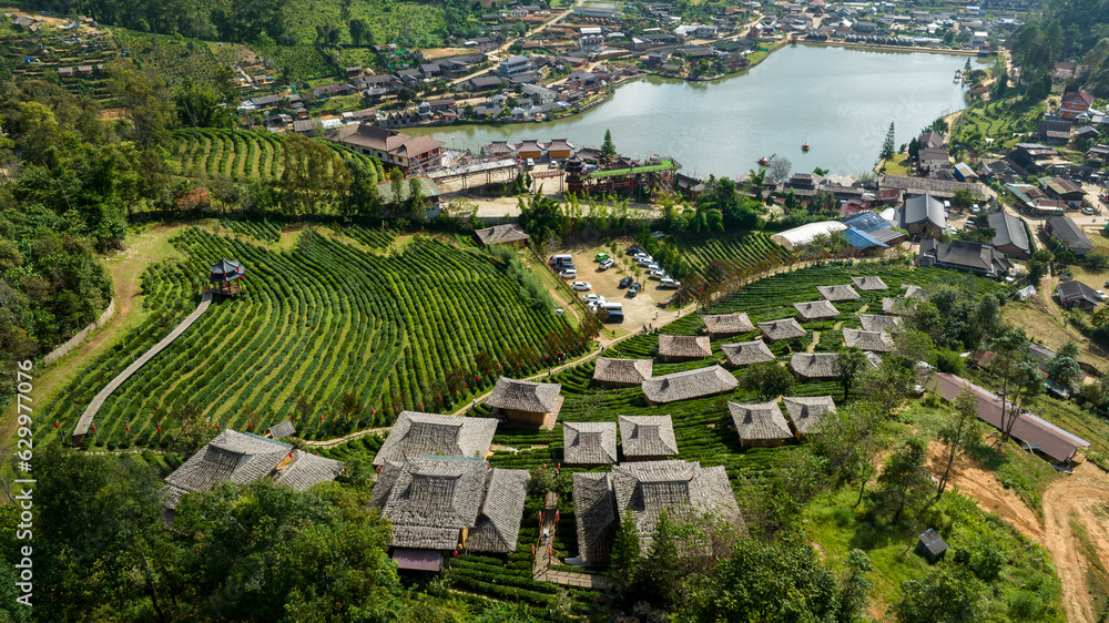 beautiful scenery landscape of Ban Rak Thai village chinese hotel and ...