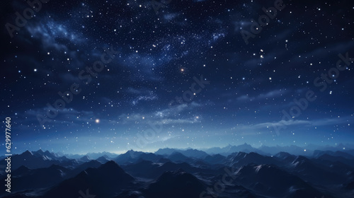 Only The Star sky with white highlights  Background  Generative Ai