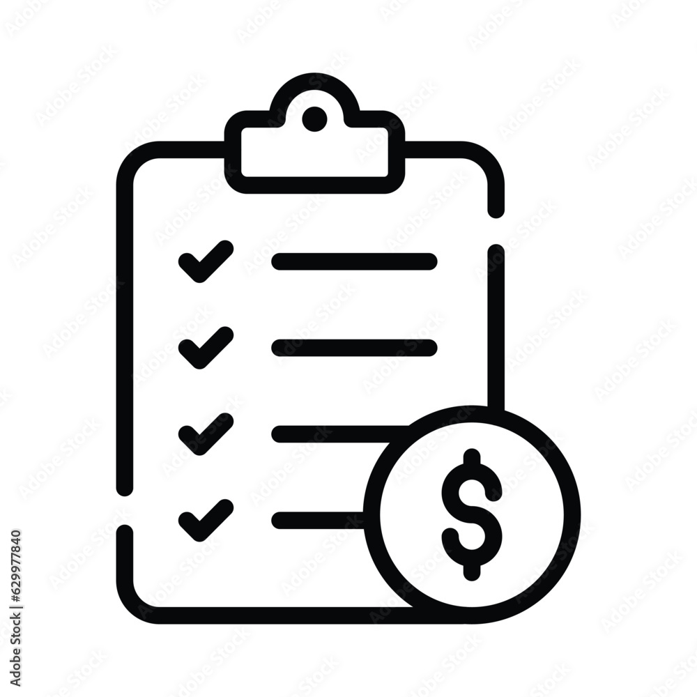 Financial checklist vector design in trendy style, editable icon Financial checklist vector design in trendy style, editable icon