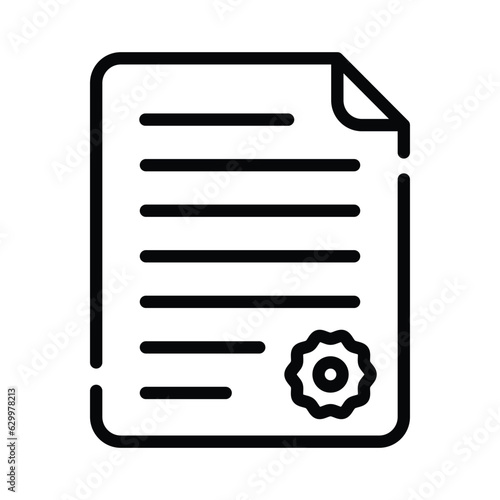 Check this beautifully design icon of agreement document in trendy style