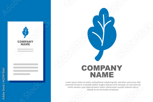 Blue Korean food kimchi, cabbage icon isolated on white background. Logo design template element. Vector