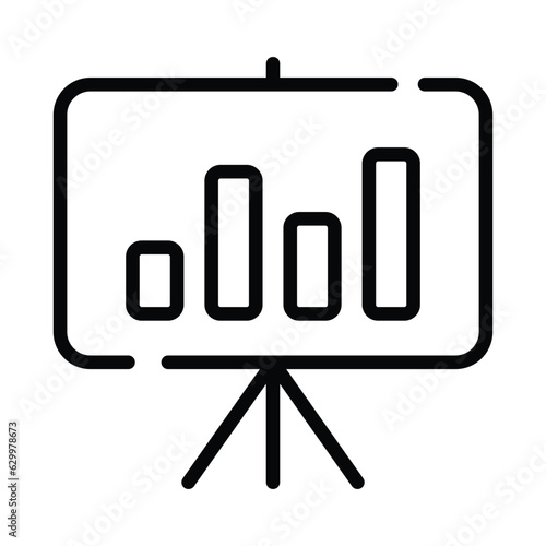 An icon of business graphical presentation, vector of statistical presentation