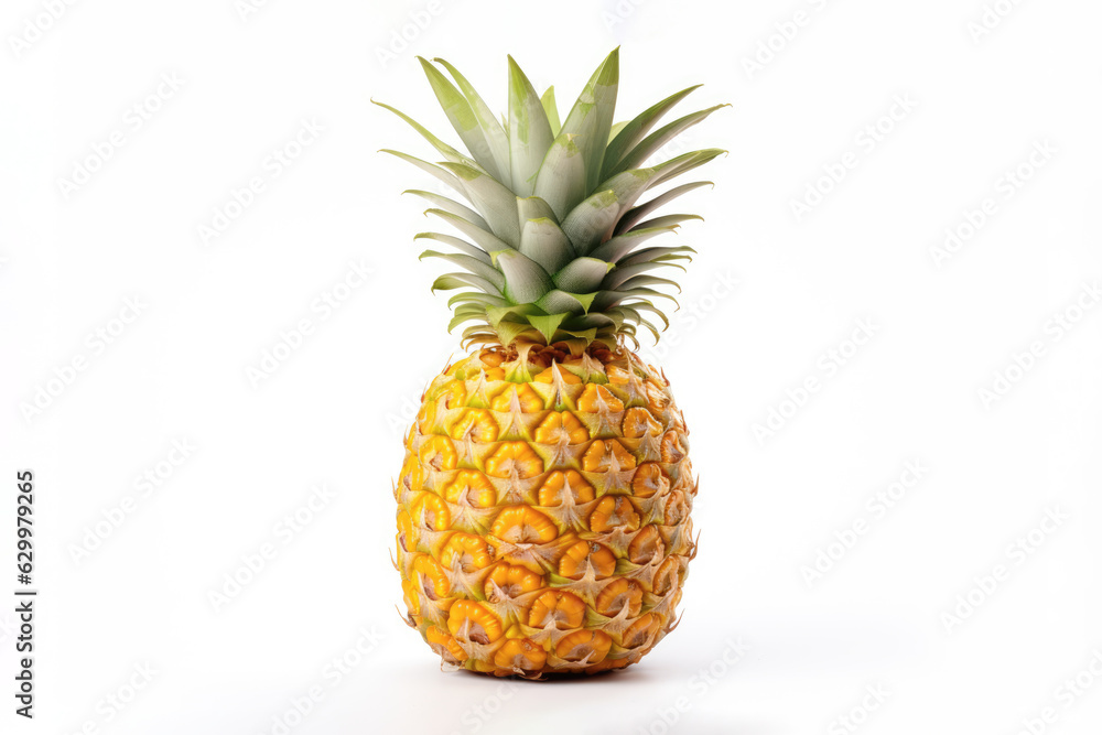Ripe golden pineapple isolated on white background Ripe golden pineapple isolated on white background