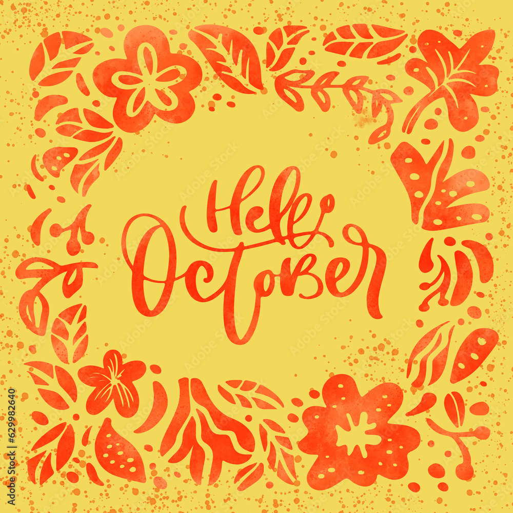 hello october background hello october background