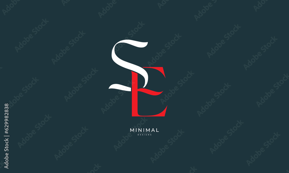 Alphabet letter icon monogram logo SE Alphabet letter icon monogram logo SE