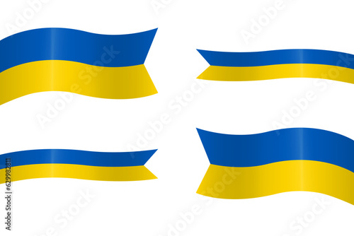 flag ribbon with colors of ukraine for independence day celebration decoration
