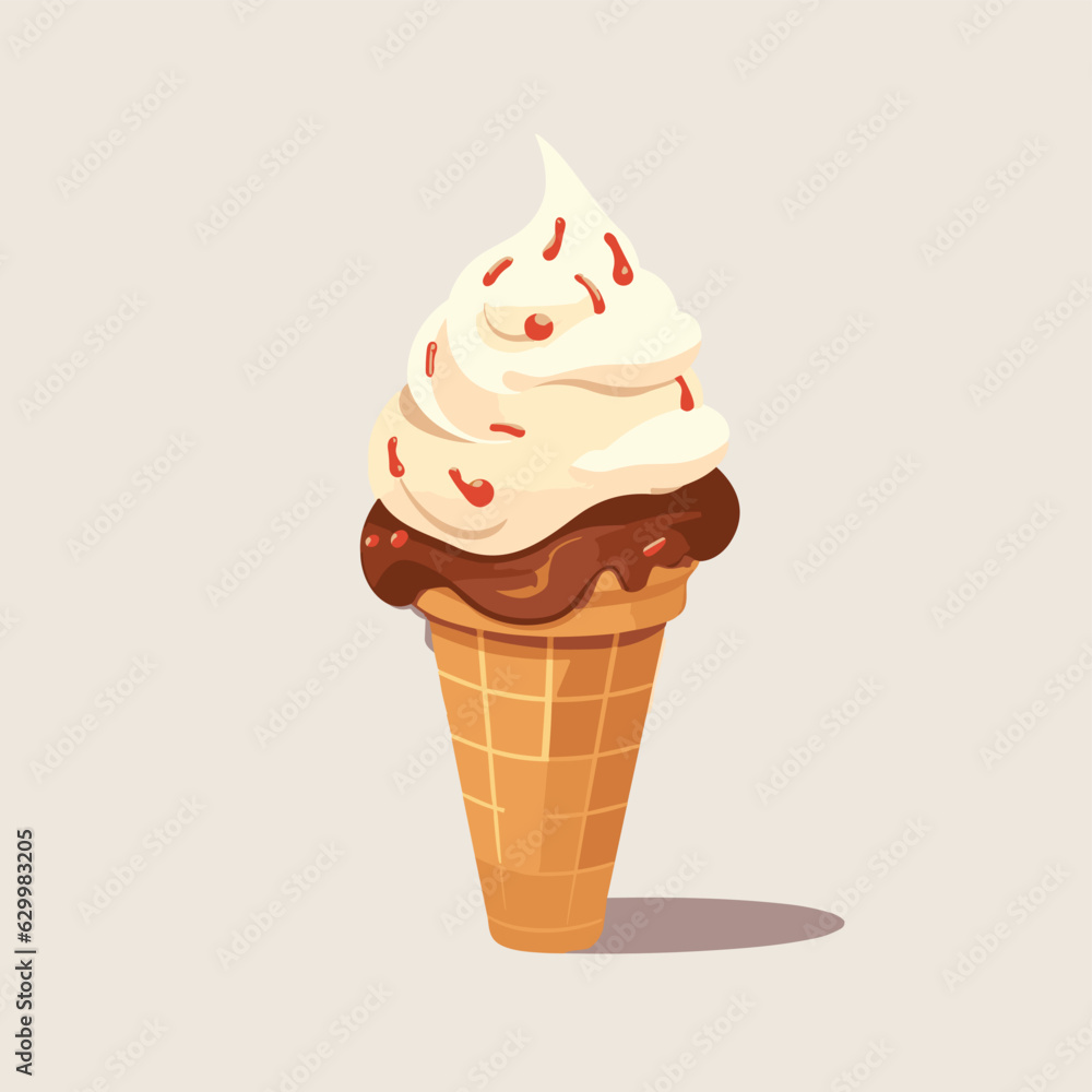 ice cream vector flat minimalistic isolated illustration