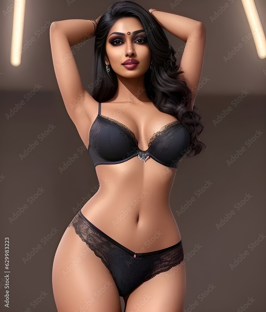 portrait of woman in lingerie portrait of woman in lingerie