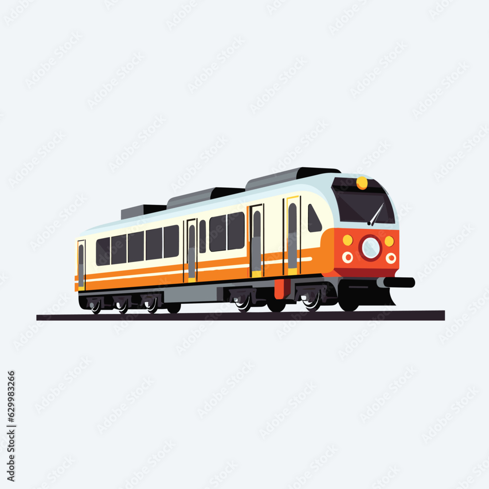 old train vector flat minimalistic isolated illustration