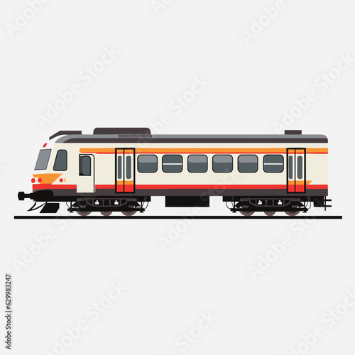 old train vector flat minimalistic isolated illustration