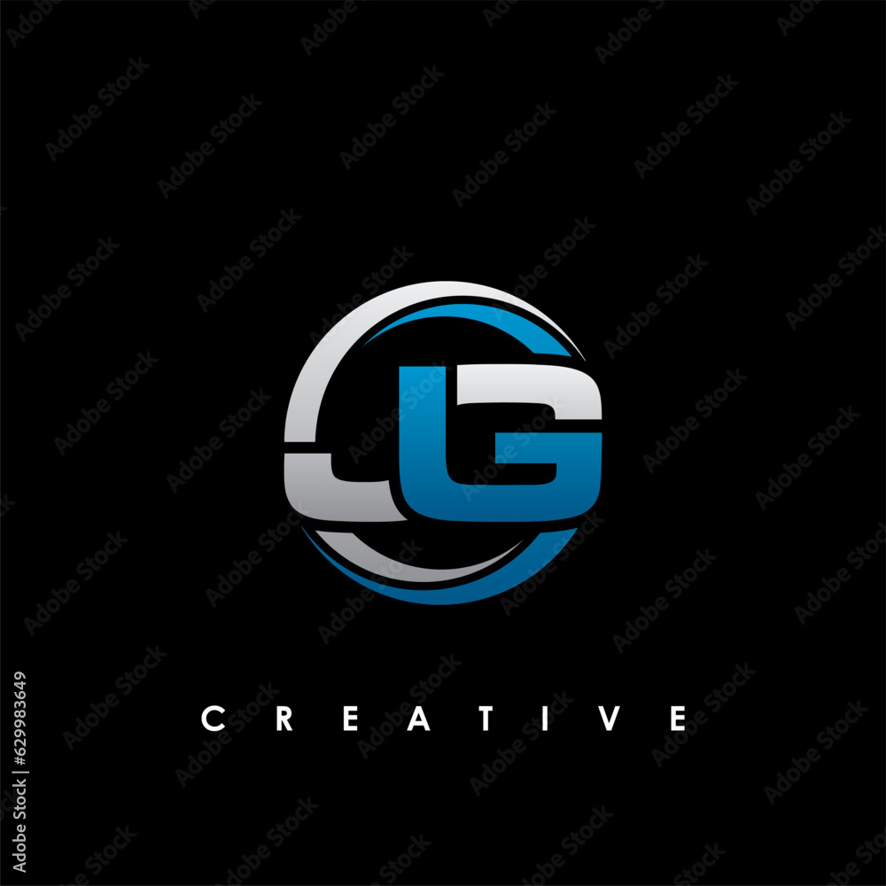 Obraz premium JG Letter Initial Logo Design Template Vector Illustration