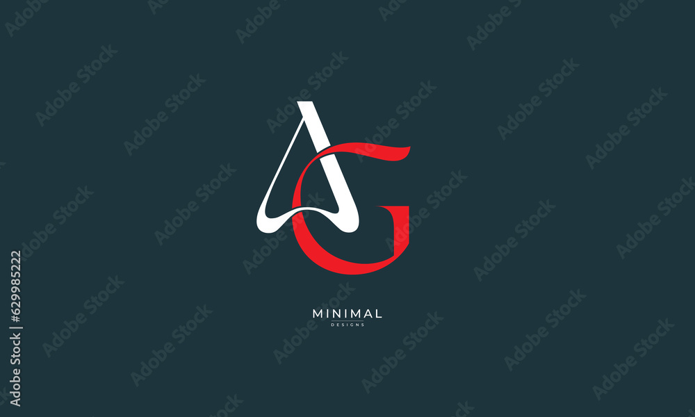 Alphabet letter icon monogram logo AG Alphabet letter icon monogram logo AG