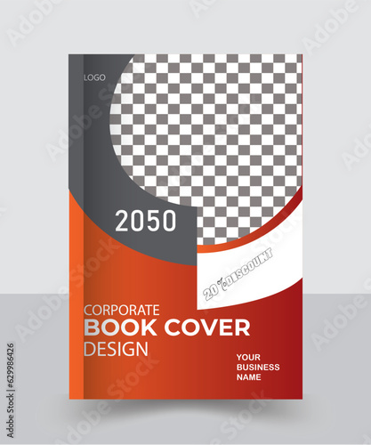 Modern City Background Business Book Cover Design  flyer template  graphic  poster design cover  triangle background  photo background elements and space brochure