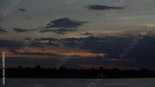 time lapse cloud sunset over the city