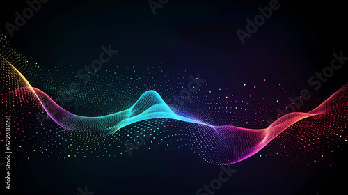 Abstract Waving Background, Technology, hi - tech and big data background