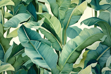 Keuken achterwand Planten patronen Trendy jungle palmbladeren zomerpatroon  © VICHIZH