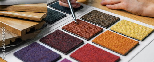Tableau sur toile choosing flooring material color from carpet samples