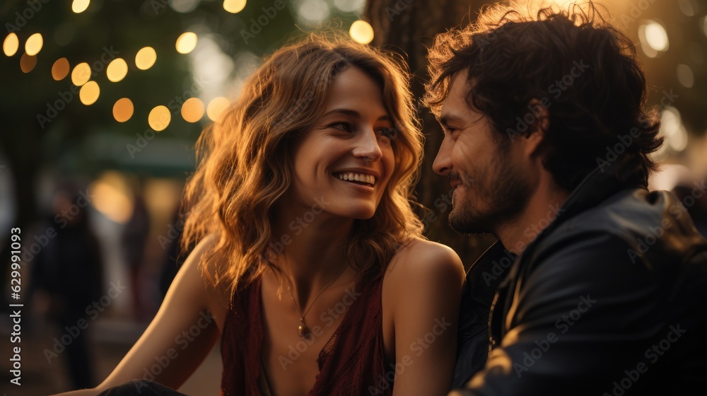 couple enjoying a moment together in a park couple enjoying a moment together in a park