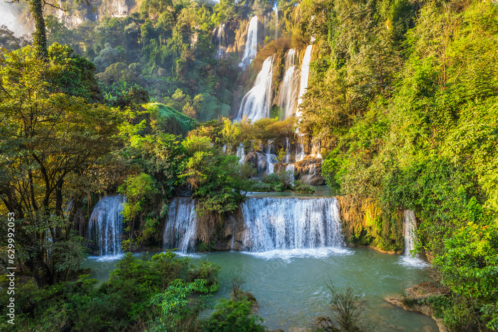 Thi Lo Su Waterfall, No.1 in Thailand and No.6 in Asia,  Tak  province, ThaiLand.