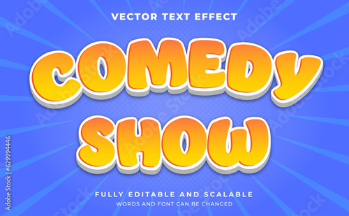 comic comedy show editable text effect