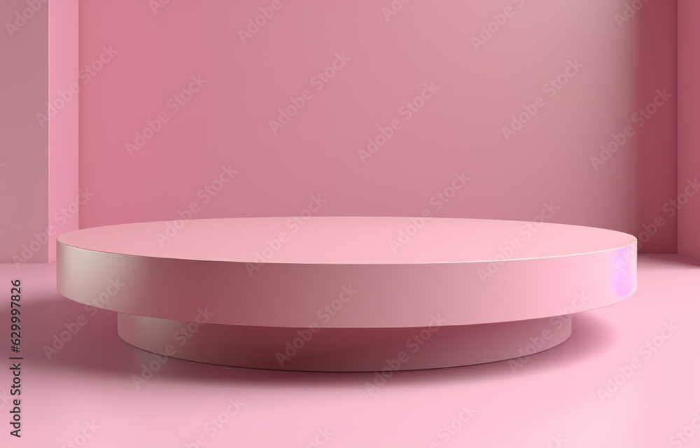 Pink minimalistic empty podium Pink minimalistic empty podium