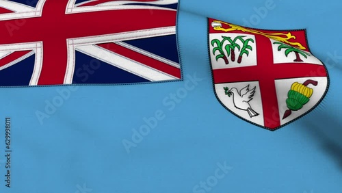 Fiji Flag Loop Animation Background