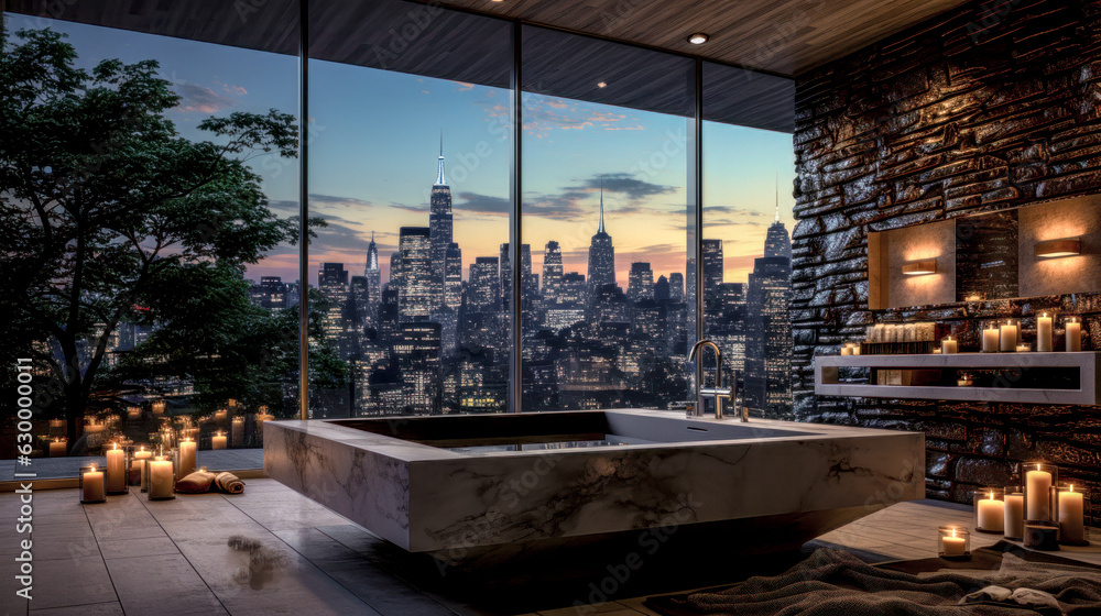 Luxury Bathroom in a Luxury Apartment with Beautiful View Concept Study Illustration Digital Art Generative AI Wallpaper Brainstorming Luxury Bathroom in a Luxury Apartment with Beautiful View Concept Study Illustration Digital Art Generative AI Wallpaper Brainstorming