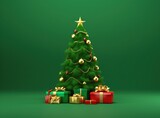 Christmas green tree background