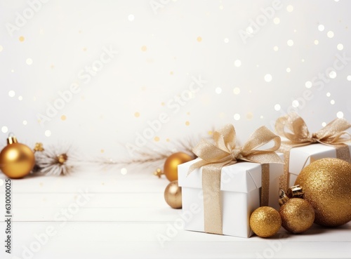White Elegant Christmas Background