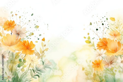 Watercolor floral background