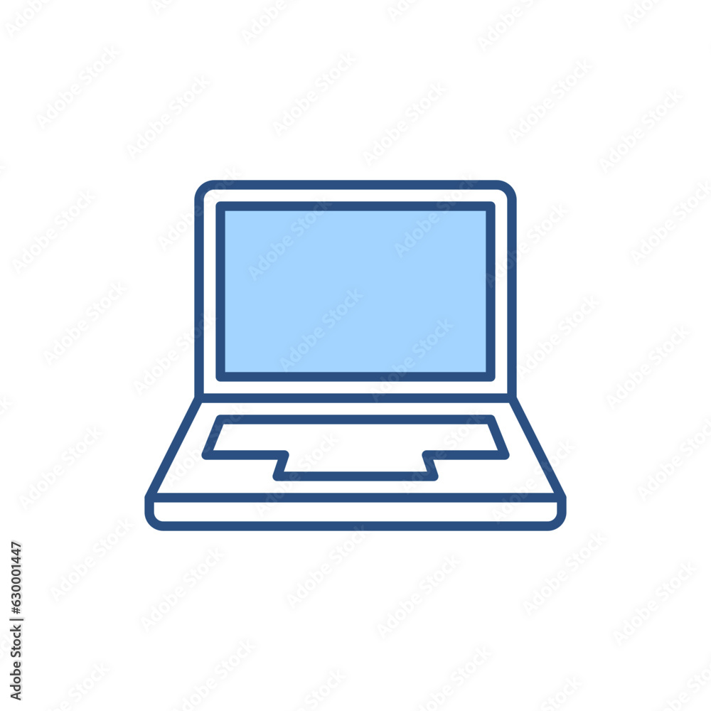 laptop related vector line icon. Isolated on white background. Vector illustration. Editable stroke laptop related vector line icon. Isolated on white background. Vector illustration. Editable stroke