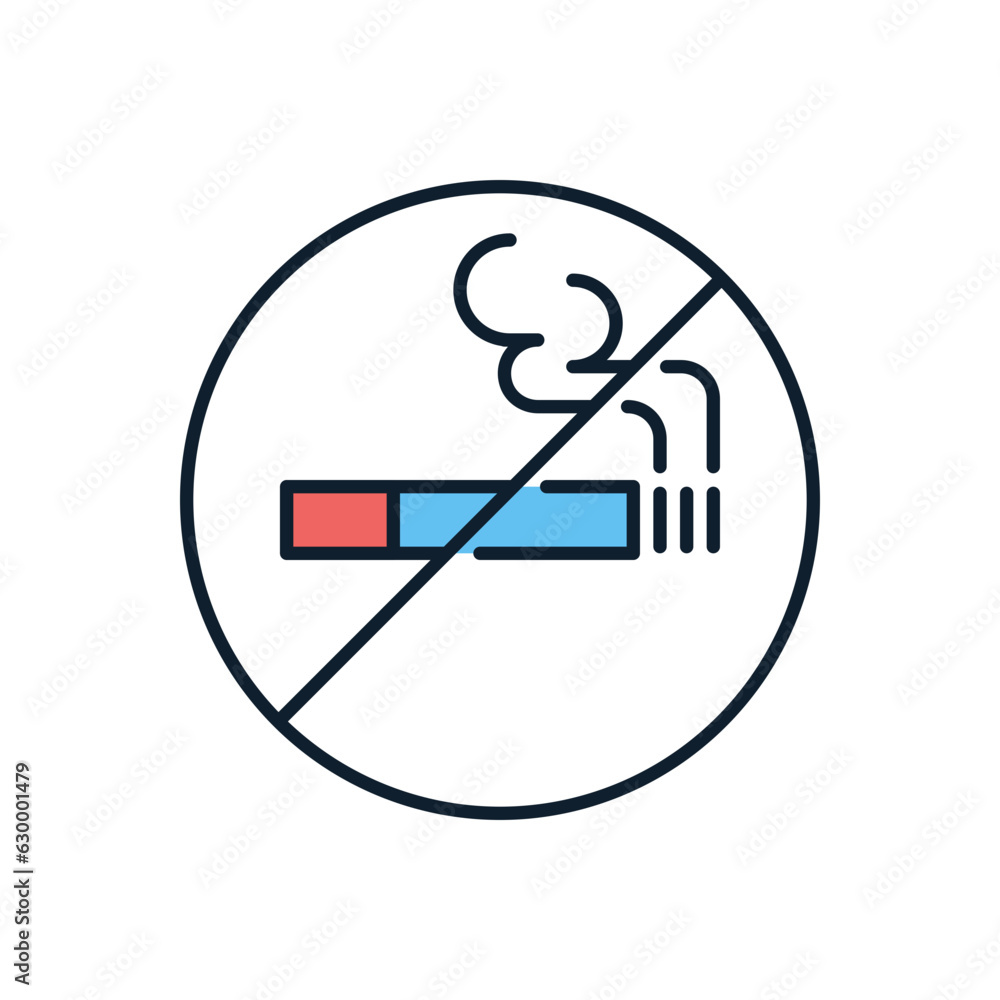 No smoking prohibition sign related vector icon. Prohibition Sign Cigarette. Isolated on white background. Editable vector illustration No smoking prohibition sign related vector icon. Prohibition Sign Cigarette. Isolated on white background. Editable vector illustration