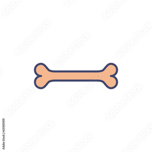 Bone related vector line icon. Chew toy. Isolated on white background. Vector illustration. Editable stroke