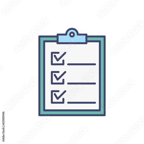 Clipboard related vector line icon. Task planning linear icon. Checklist. To do list. Project management. Tasks list. Isolated on white background. Vector illustration. Editable stroke © A Oleksii