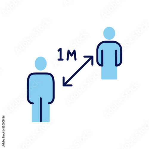 Fotografie Social distancing sign