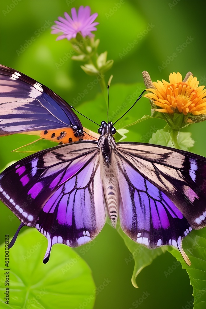 Naklejka premium Great nature with butterfly