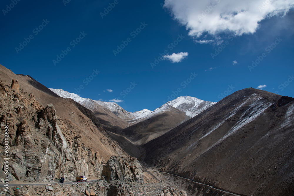 Leh Ladakh Beautiful himalayan view of ladakh region (Manali - Leh Road), Ladakh, Kashmir, India.