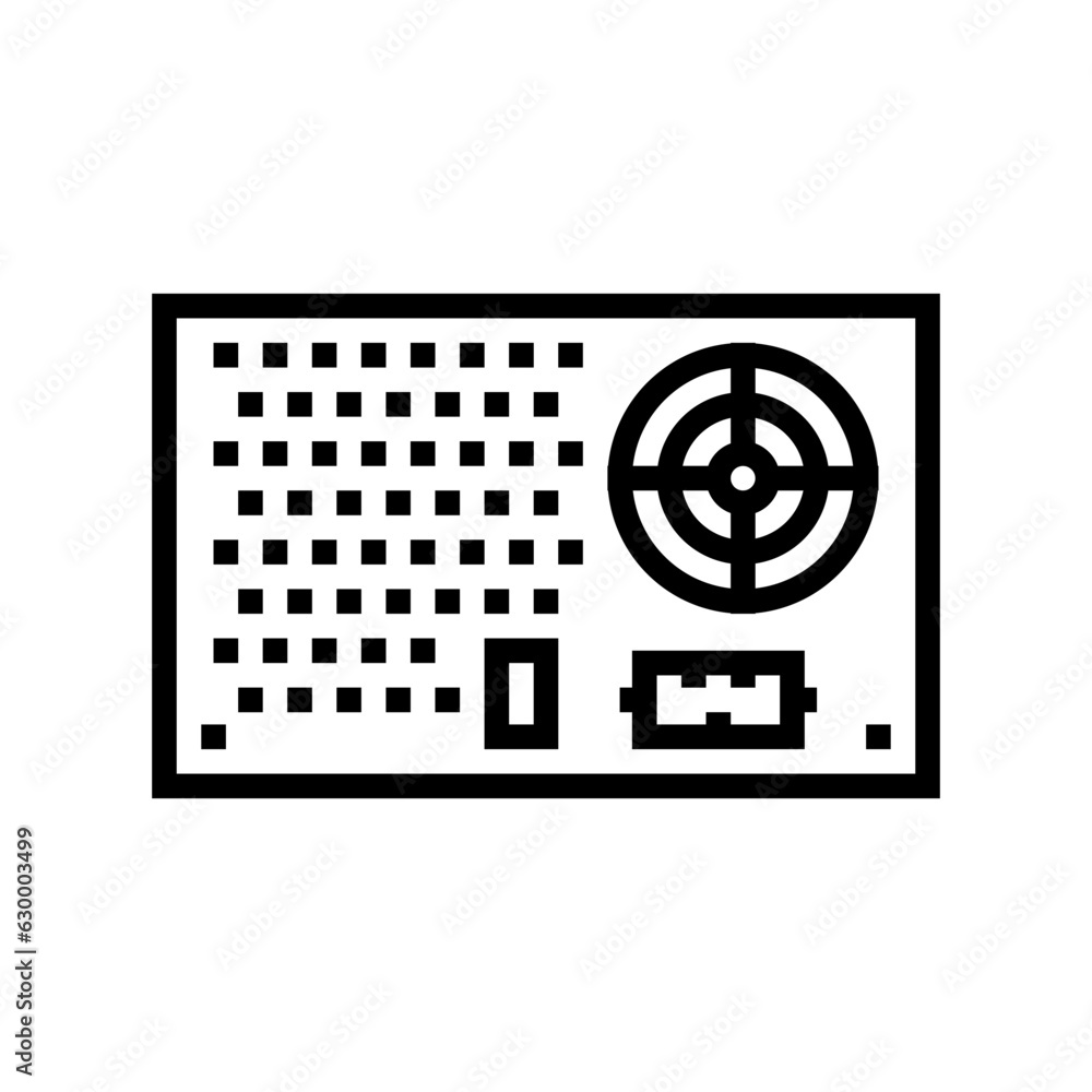 power supply electrical engineer line icon vector. power supply electrical engineer sign. isolated contour symbol black illustration