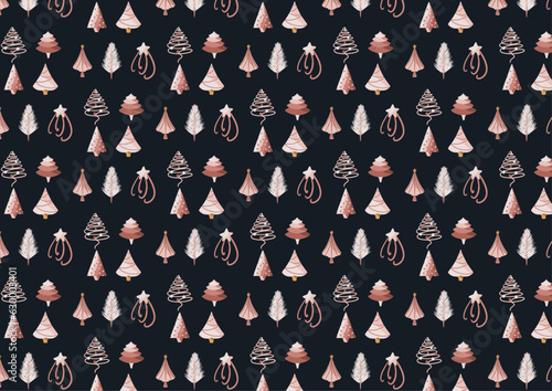 Pattern et motifs de sapins de noël