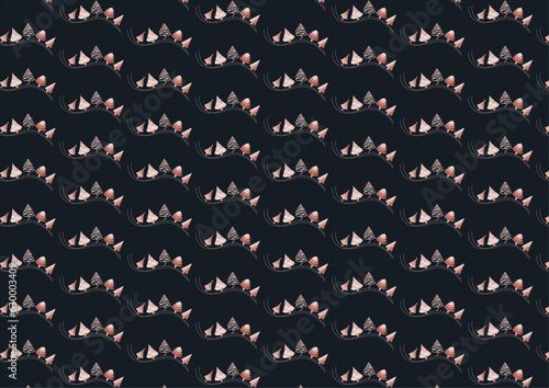 Pattern et motifs de guirlande de sapins