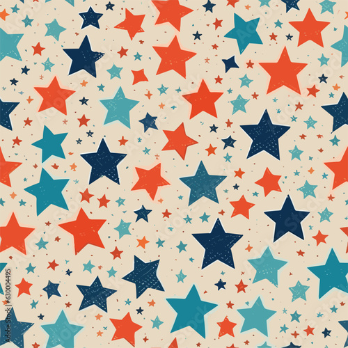 Seamless Colorful Stars Pattern.Seamless pattern of Star in colorful style. Add color to your digital project with our pattern!