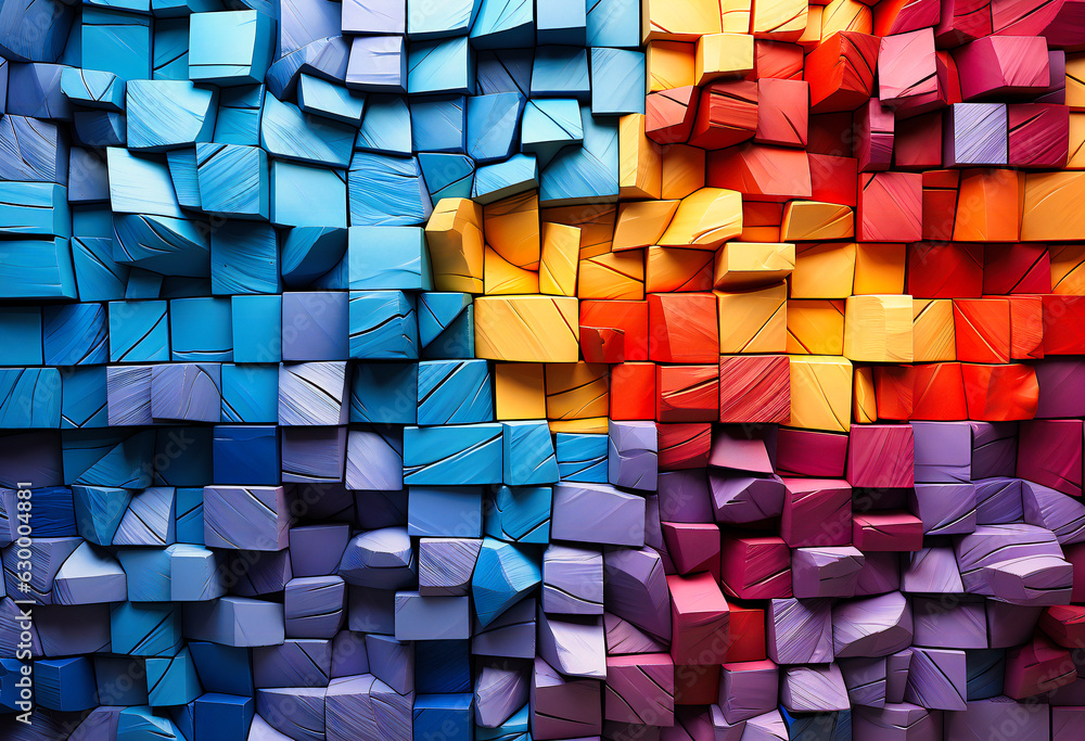 one block of colorful bricks one block of colorful bricks