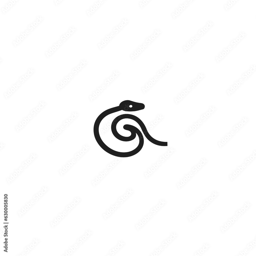 wavy line snake silhouette logo icon vector wavy line snake silhouette logo icon vector