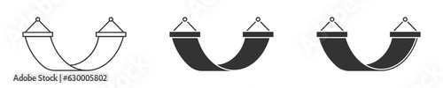 Hammock icon isolated on a white background. Vector illustration.