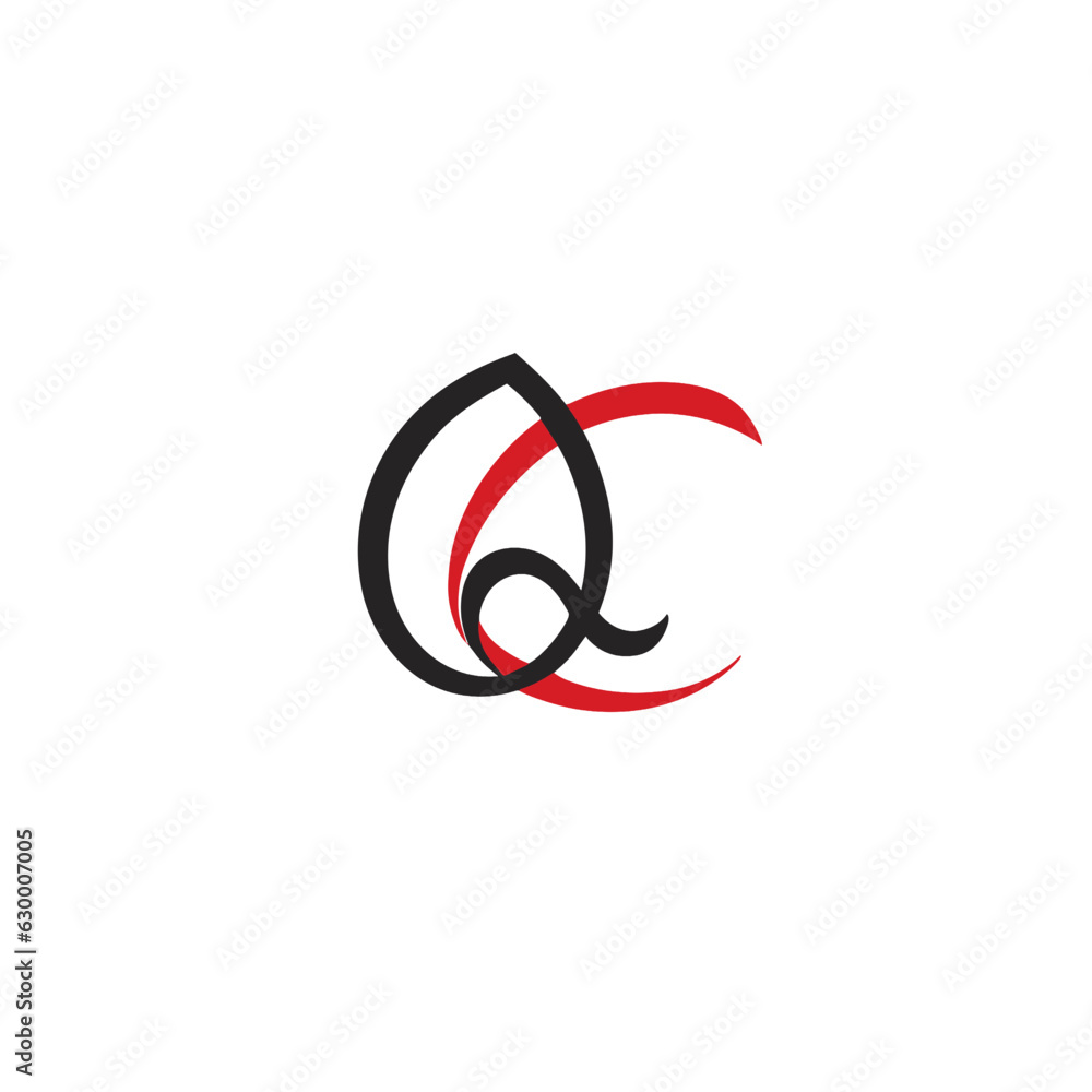 logo design element letters Q and C logo design element letters Q and C