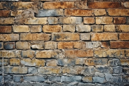 Old Brick Wall Texture - Grunge Background  Created with Generative AI Tools