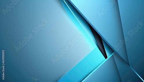 creative blue geometric backdrop for interior decor generative ai