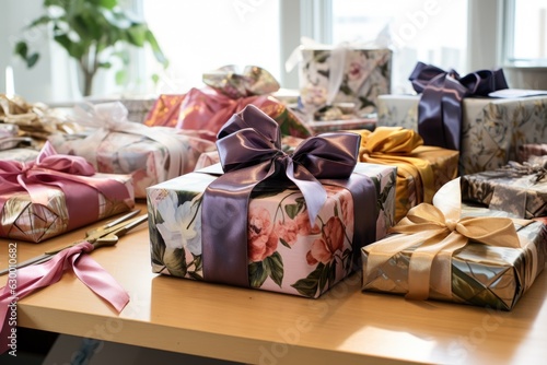 step-by-step gift wrapping process