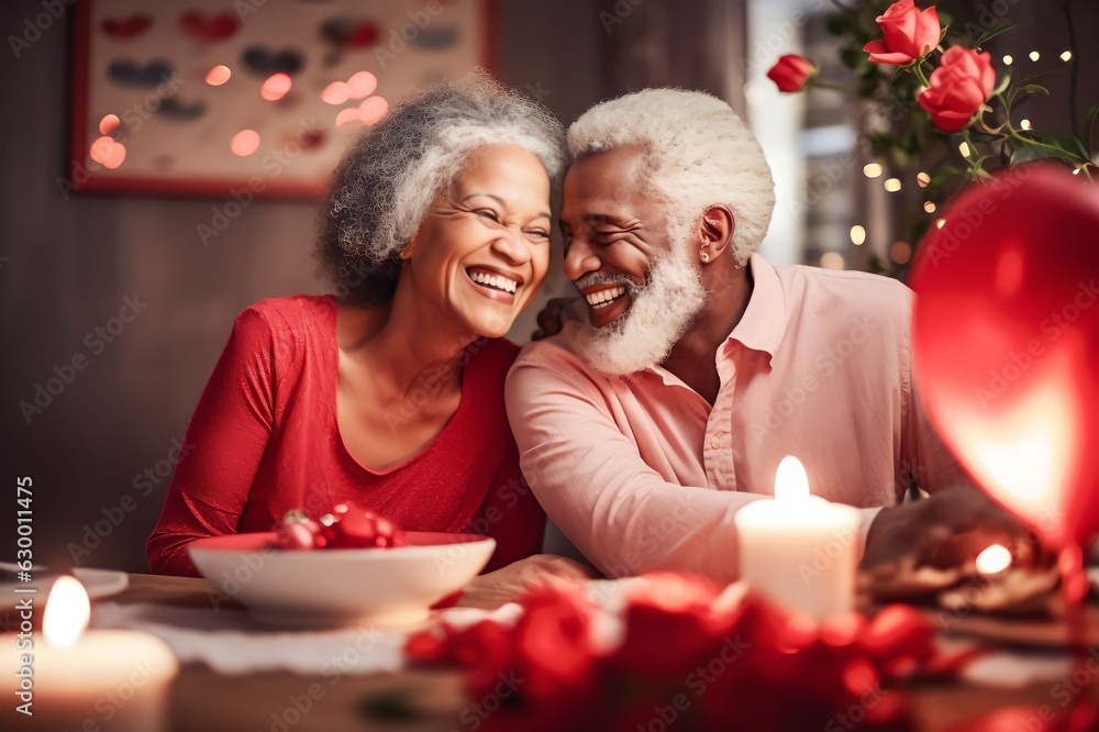 Happy senior couple having romantic date to celebrate birthday Happy senior couple having romantic date to celebrate birthday